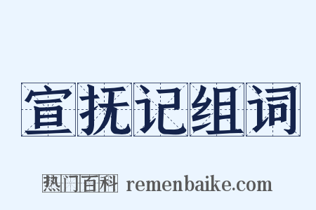 宣抚记组词是什么意思的图片